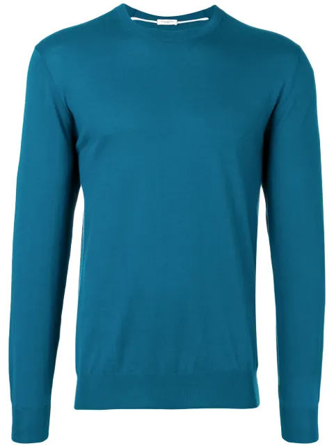 Paolo Pecora Crew Neck Sweatshirt - Blue In Blue