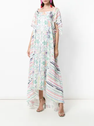 print flared maxi dress展示图