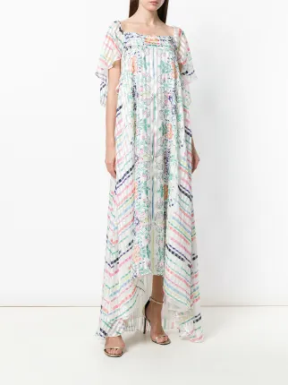 print flared maxi dress展示图