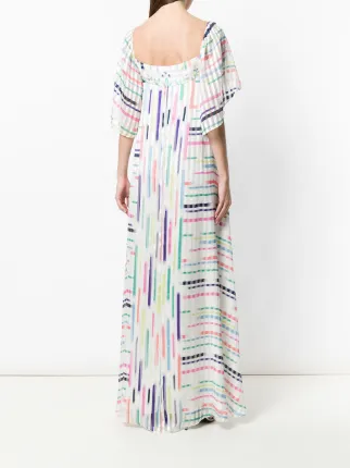 print flared maxi dress展示图