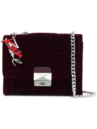 Karl Lagerfeld X Kaia Velvet Handbag Farfetch Karl Lagerfeld X Kaia Velvet Handbag