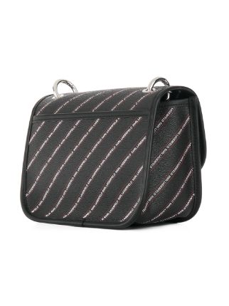 striped logo shoulder bag展示图