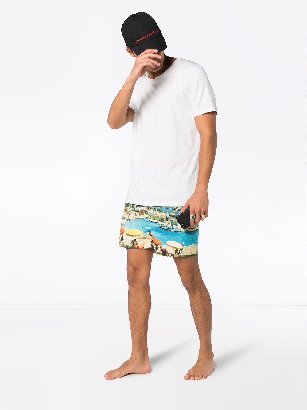 Shop Orlebar Brown Bulldog Monte Carlo Print Swim Shorts In Blue