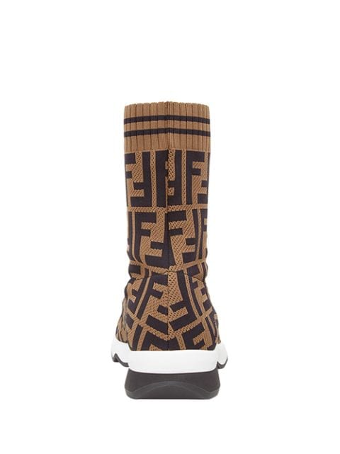 fendi logo sock boots