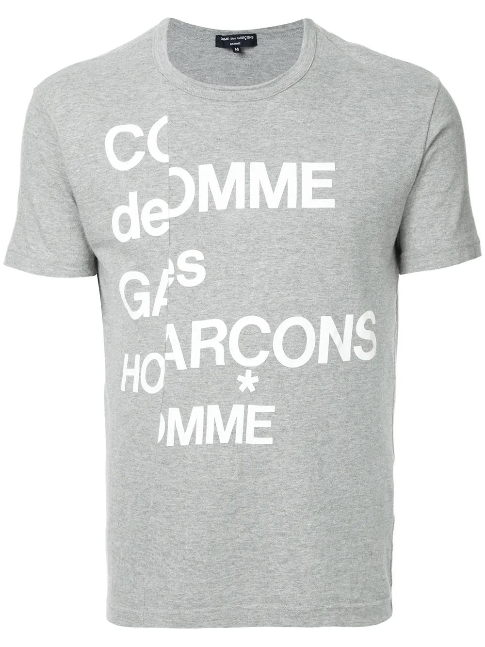 comme des garcons split logo shirt