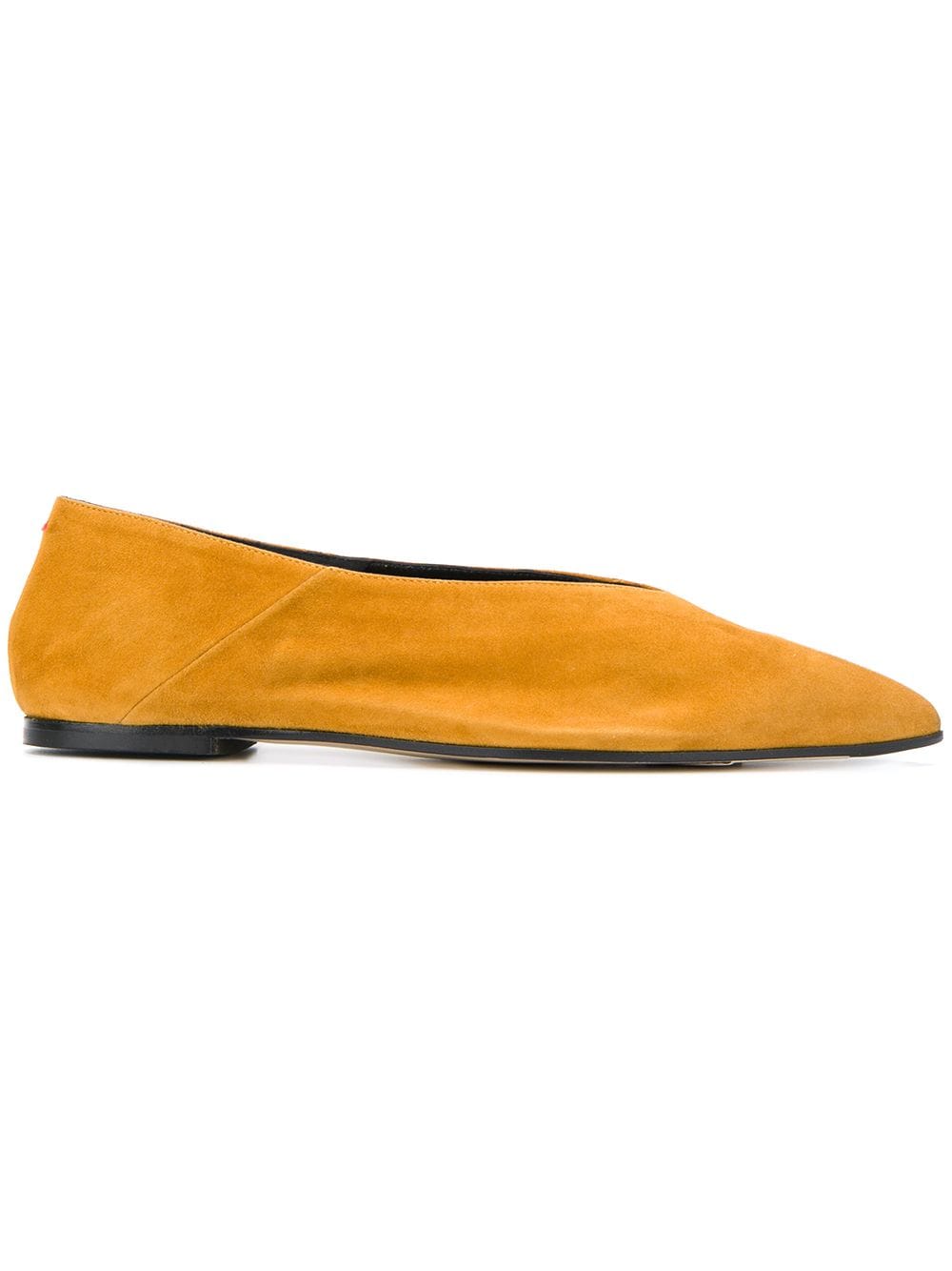 AEYDE AEYDE FLAT POINTED BALLERINA SHOES - YELLOW & ORANGE,MOA12912967