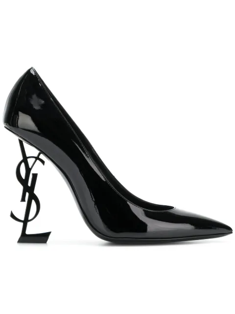 Click to view more detailed imagery on our partner's website Saint Laurent Women's Opyum Point-toe Patent Leather Pumps In Black