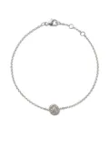 De Beers Jewellers 18kt white gold My First De Beers Aura round brilliant cut diamond bracelet - Silver