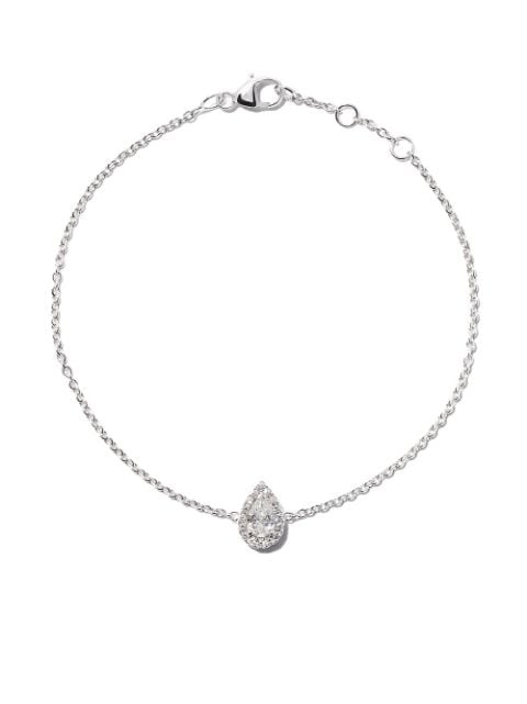 De Beers Jewellers 18kt white gold My First De Beers Aura pear cut diamond bracelet