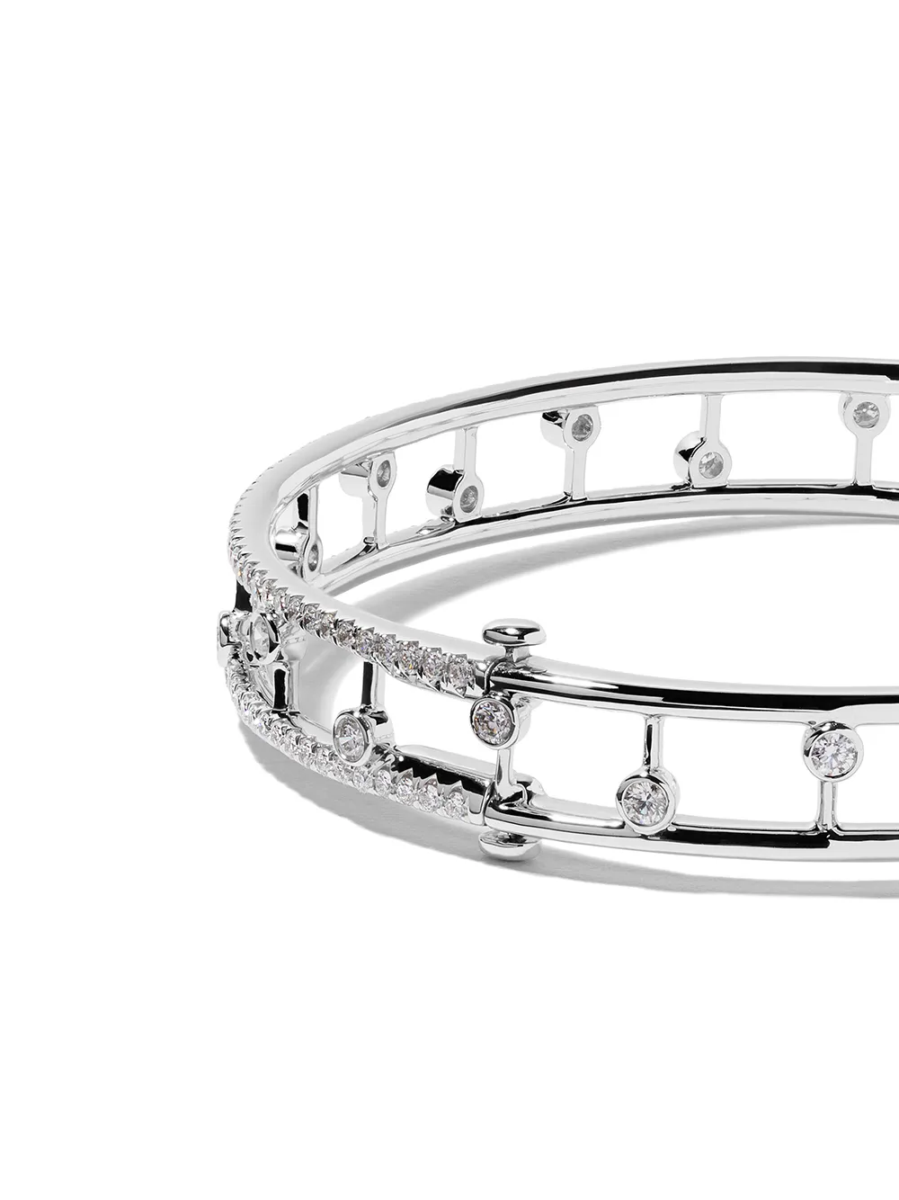 Shop De Beers 18kt White Gold Dewdrop Diamond Bangle