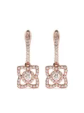 De Beers Jewellers 18kt rose gold Enchanted Lotus diamond sleeper earrings - Pink