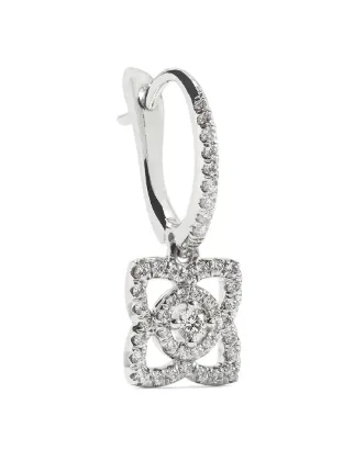 2 450 De Beers 18kt White Gold Enchanted Lotus Diamond Sleeper De Beers 18kt White Gold Enchanted Lotus Diamond Sleeper Earrings