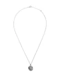 De Beers Jewellers 18kt white gold Enchanted Lotus Mother-of-Pearl Medal diamond necklace