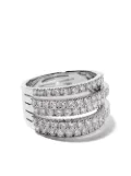 De Beers Jewellers 18kt white gold DB Classic Five Line diamond band ring - Silver