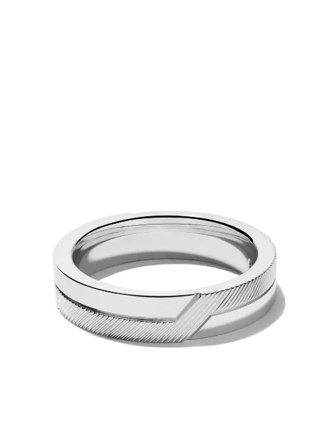 DE BEERS Anello a fascia The Promise in oro bianco 18 carati