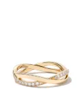 De Beers Jewellers 18kt yellow gold Infinity half pavé diamond band ring