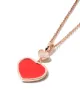 Chopard 18kt 'Happy Hearts' Rotgoldhalskette mit roten Stein und einem Diamanten