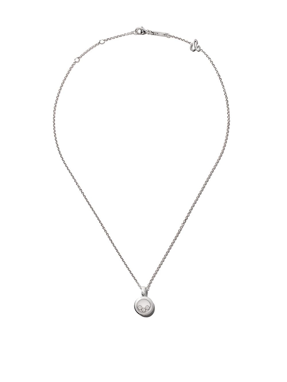 Chopard 18kt White Gold Happy Diamonds Icons Necklace - Farfetch
