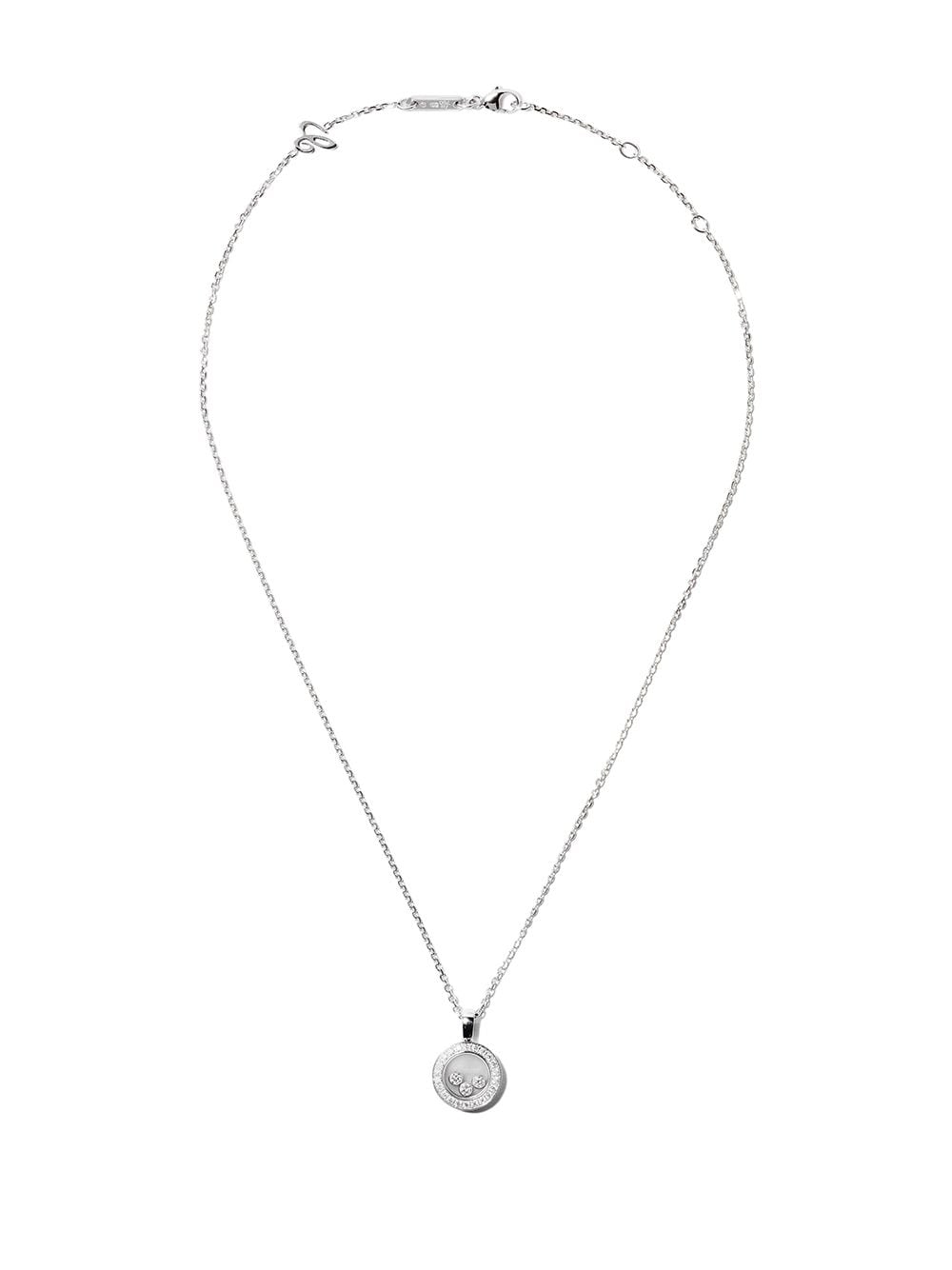 Chopard 18kt white gold Happy Diamond Icons pendant necklace