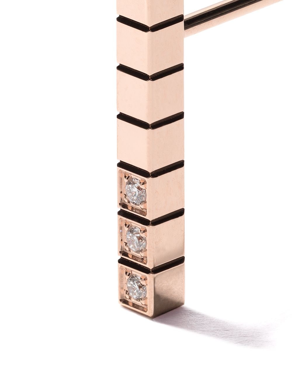 Shop Chopard 18kt Rose Gold Ice Cube Pure Earrings In Fairmined Rose Gold