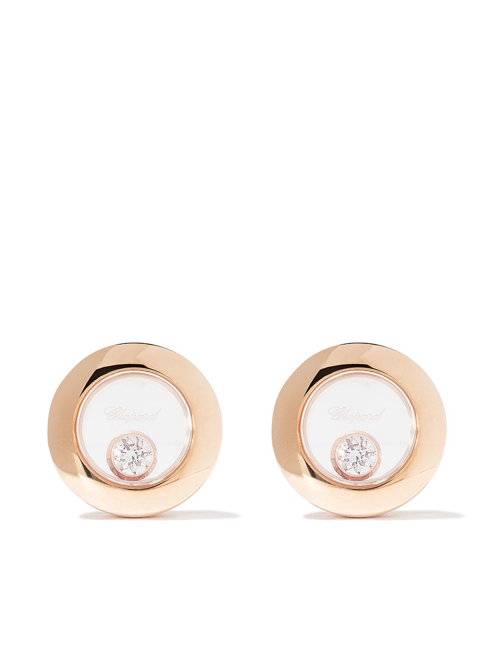 Image 1 of Chopard 18kt rose gold Happy Diamonds Icons ear pins
