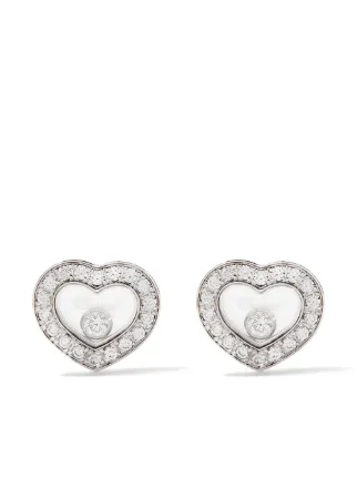 Chopard ハッピーダイヤモンド アイコン ピアス 18Kホワイト