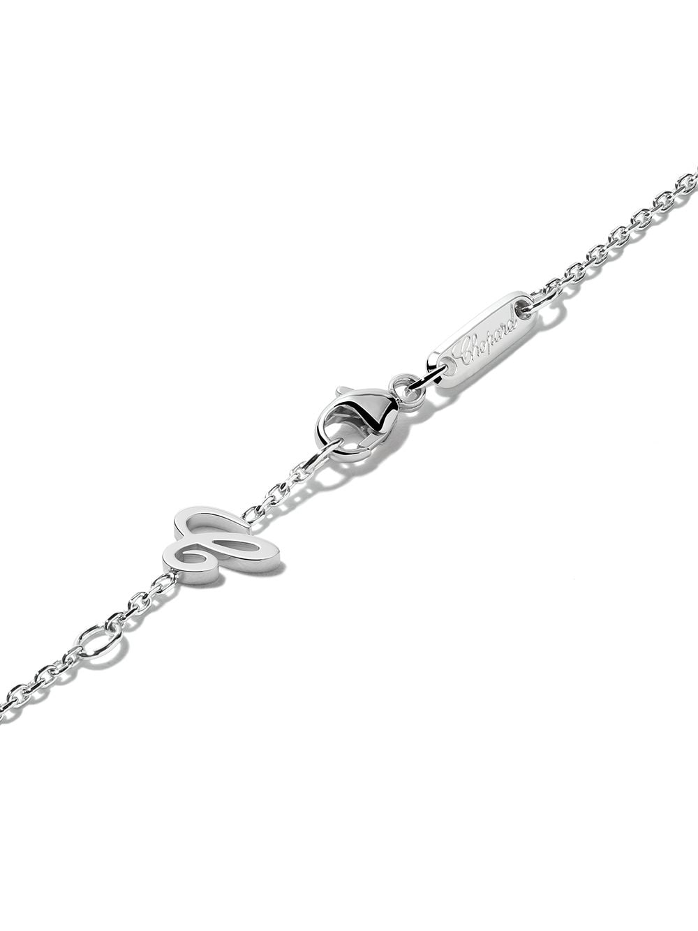 Shop Chopard 18kt White Gold Ice Cube Pure Diamond Necklace In Fairmined White Gold