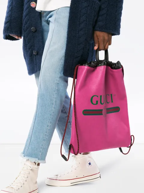 pink gucci backpack