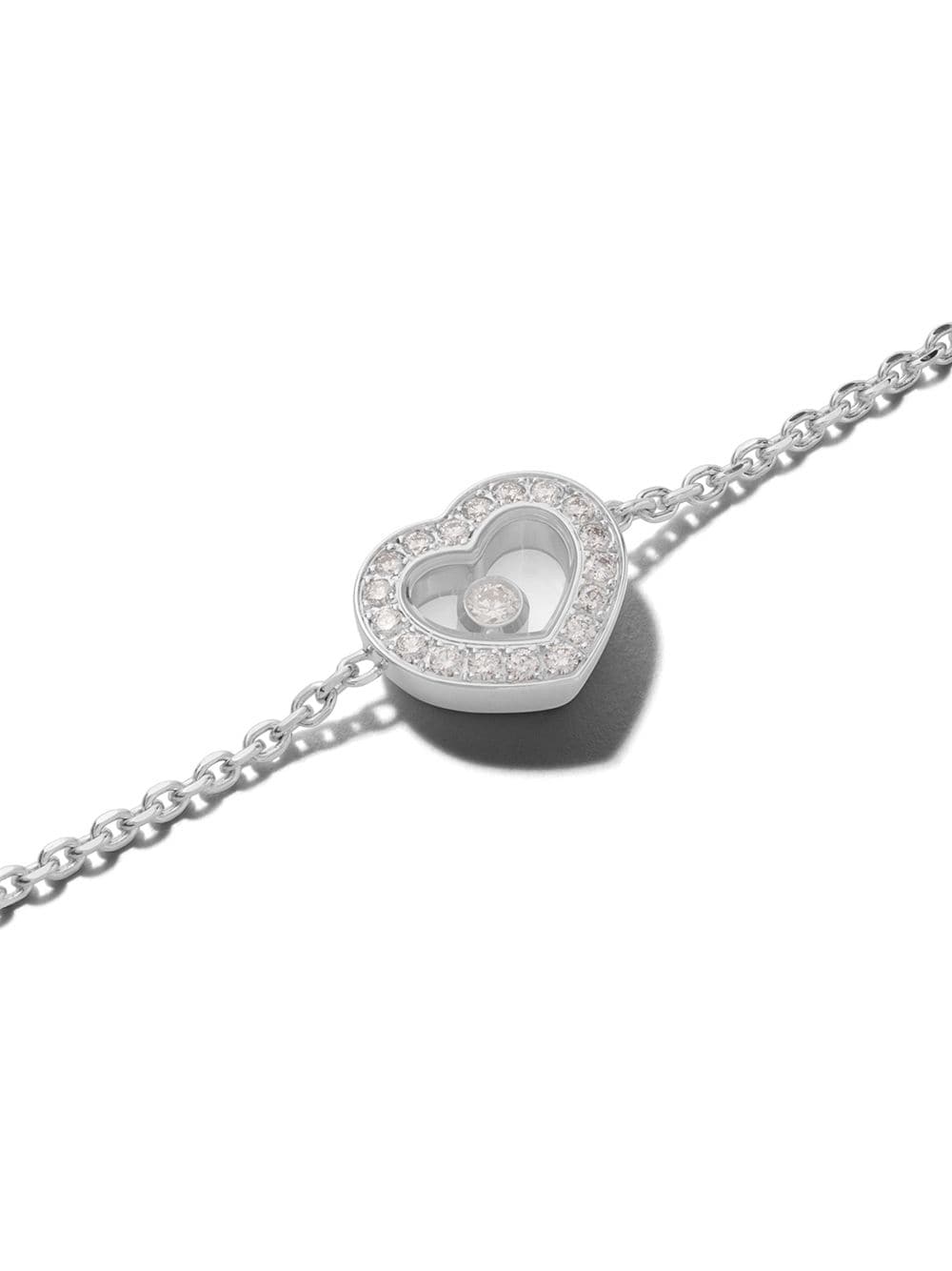 Shop Chopard 18kt White Gold Happy Diamonds Icons Bracelet