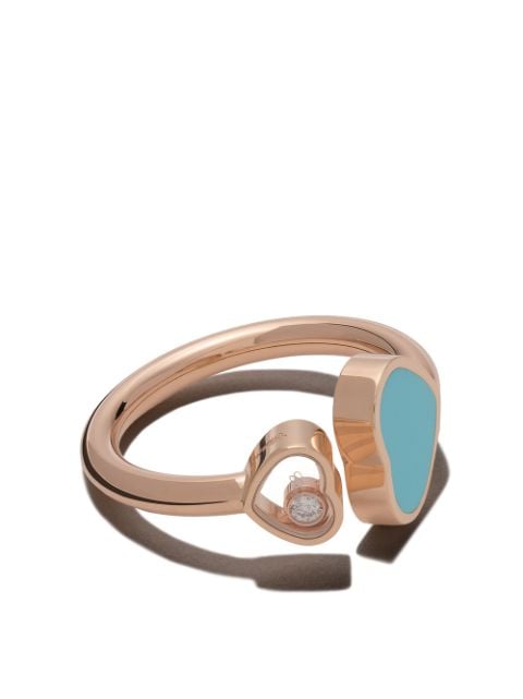 Chopard - 18kt rose gold Happy Hearts diamond ring