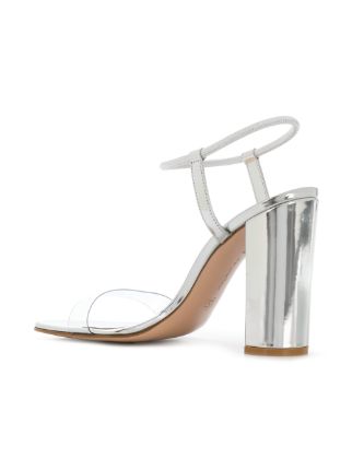 transparent strap chunky heel sandals展示图