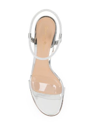 transparent strap chunky heel sandals展示图