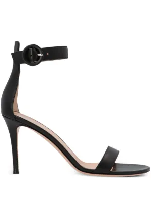 Gianvito Rossi ストラップ ウェッジサンダル | ブラック | FARFETCH JP