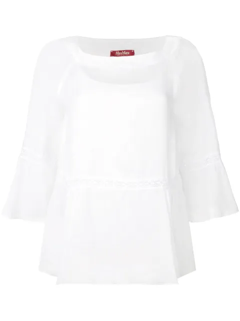 Max Mara broderie anglaise trim blouse