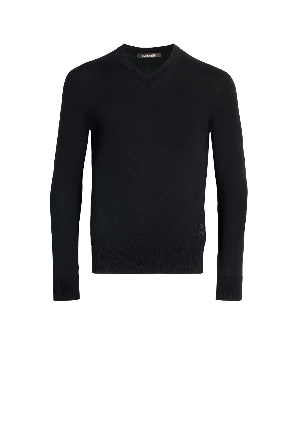 Roberto Cavalli Black V Neck Wool Sweater | ModeSens