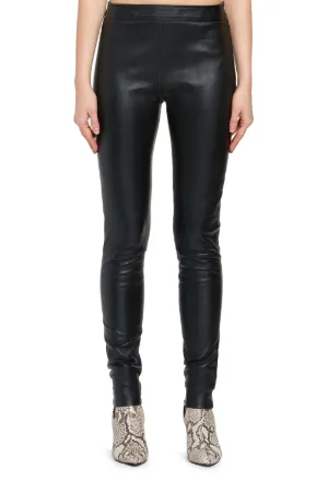 Black nappa leather leggings | Roberto 