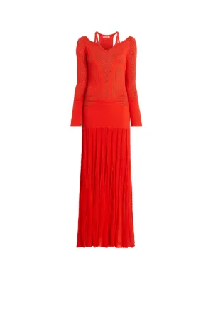 Geometric lace knitted dress | Roberto 