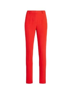 Double stretch crepe solid trousers