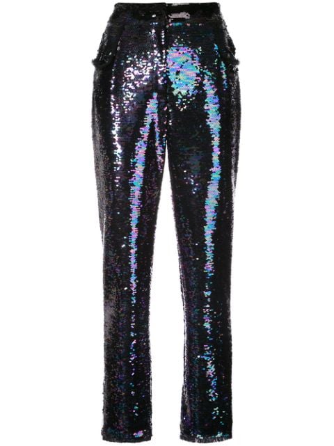 Balmain Sequin Embellished Trousers - Farfetch