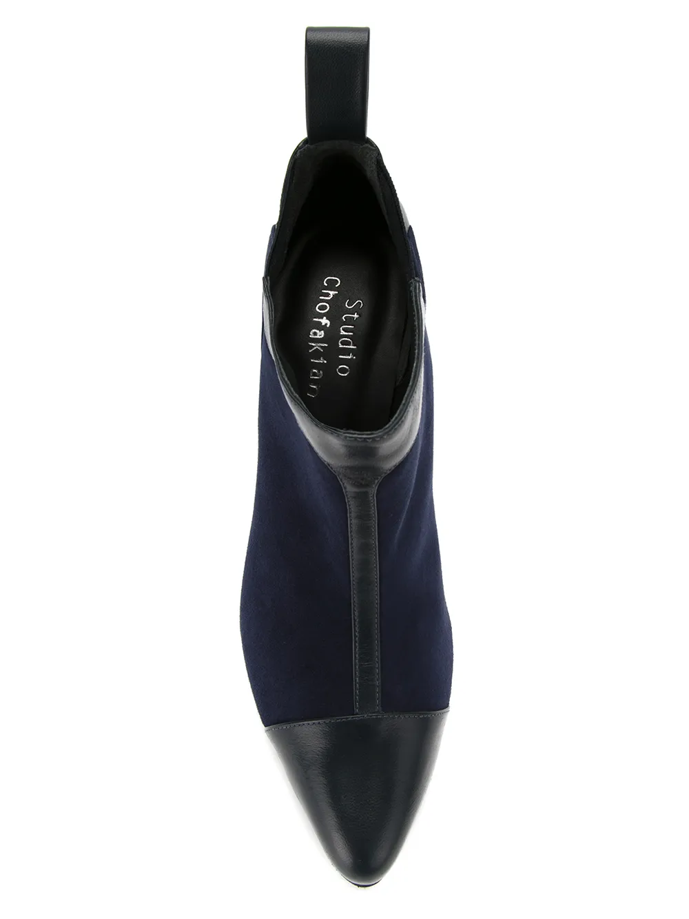 Studio Chofakian panelled suede boots Blue