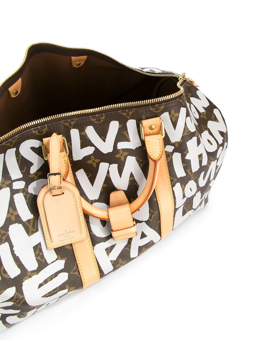 Louis Vuitton Vintage Keepall 50 Graffiti Travel Bag, $6,291, farfetch.com