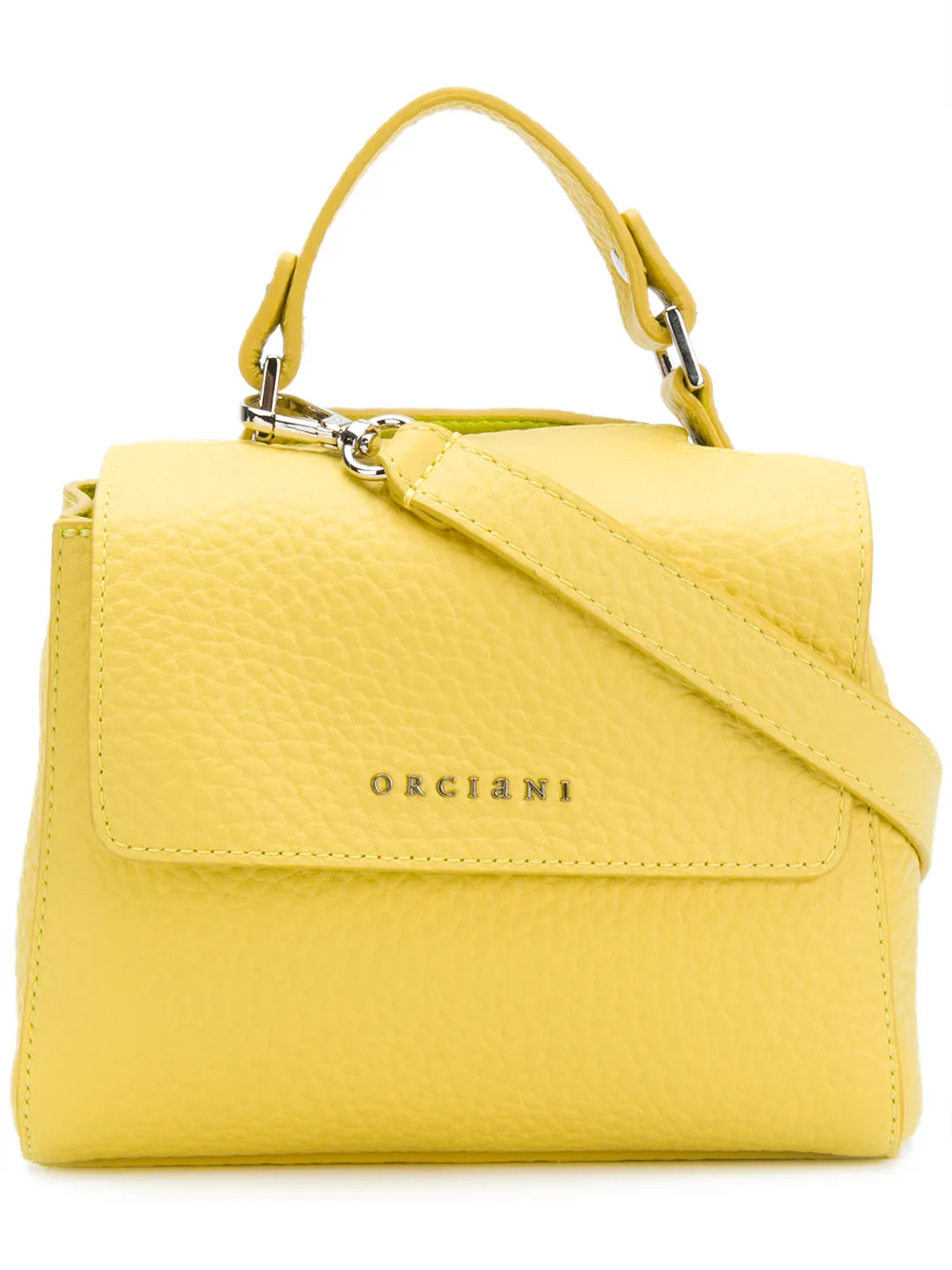 Orciani Small Pebbled Leather Shoulder Bag
