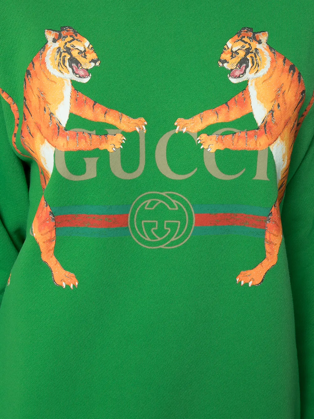 фото Gucci толстовка с принтом тигров