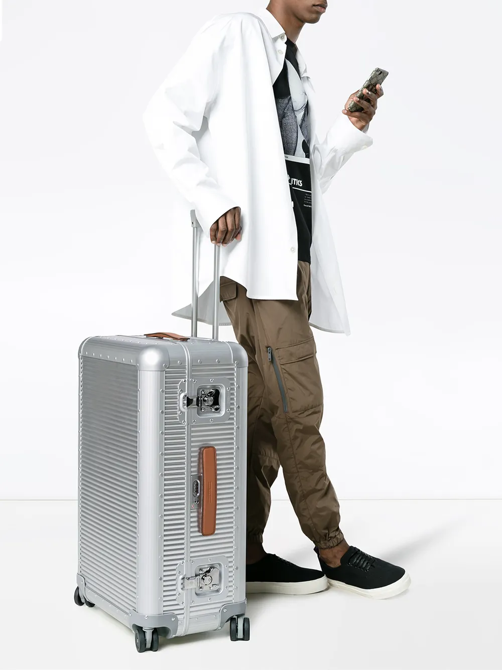 FPM Milano Metallic Bank Spinner 76 suitcase Zilver