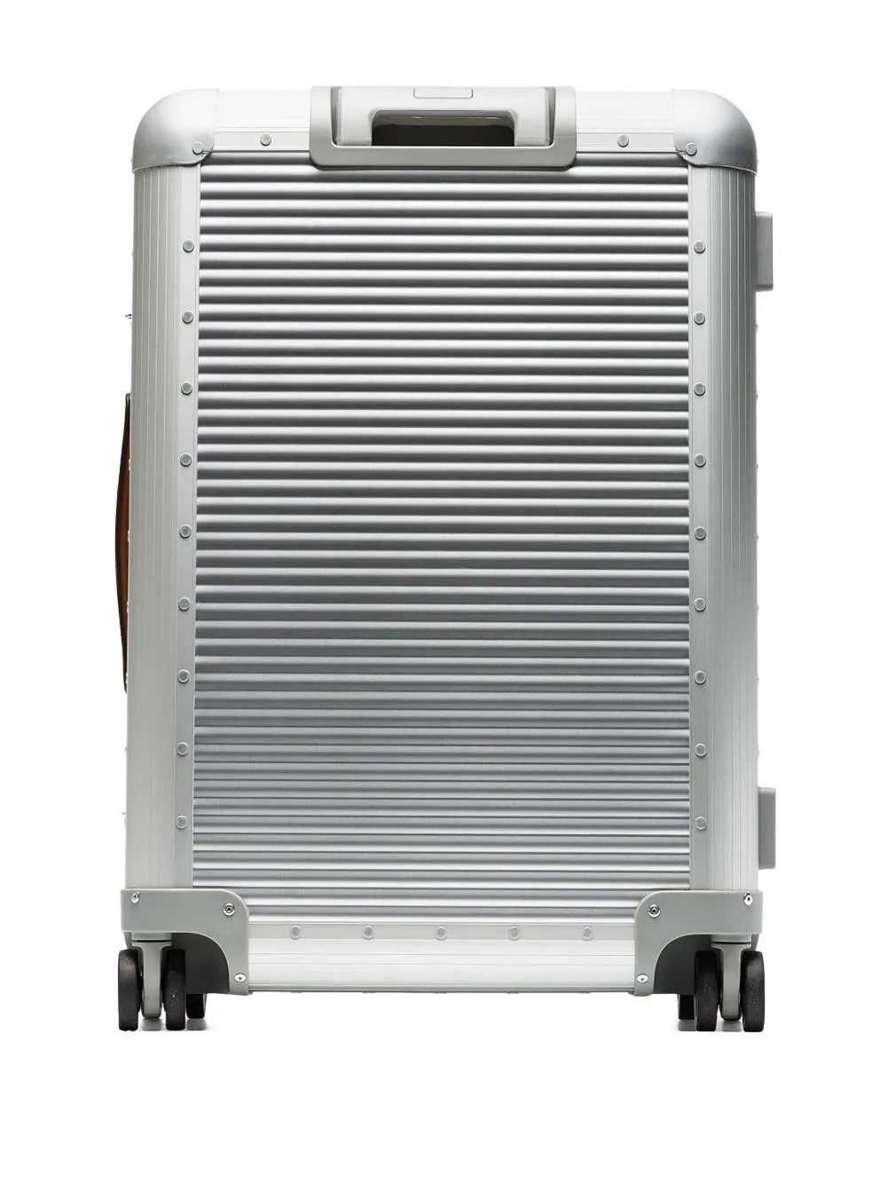 Metallic Silver Bank Spinner 68 Aluminium Suitcase
