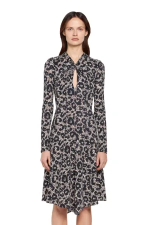 Long sleeve leopard print dress 