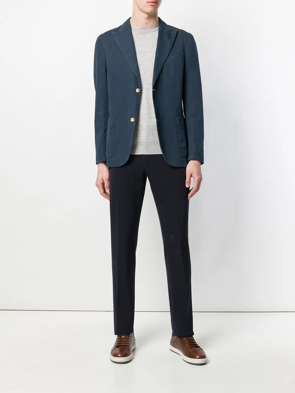 Brunello Cucinelli trui met ronde hals Grijs