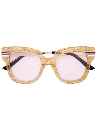 gucci oversized glitter sunglasses