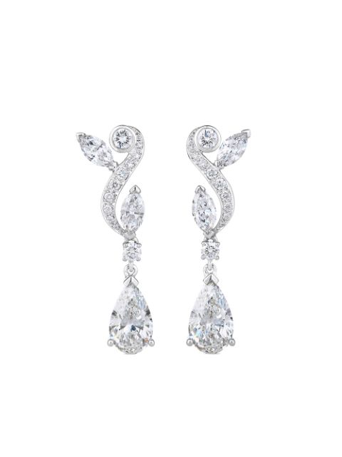 De Beers Jewellers aretes Adonis Rose en oro blanco de 18kt con diamantes