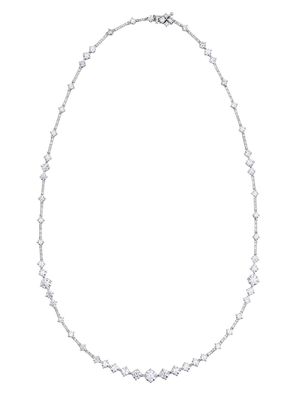 Arpeggia three line necklace in white gold